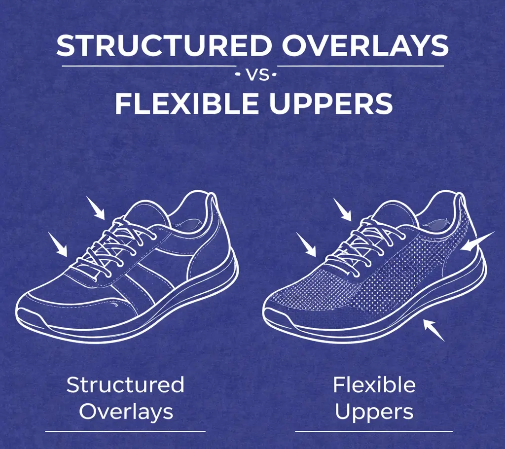 structured-overlays-vs-flexible-upper-materials-in-sneakers