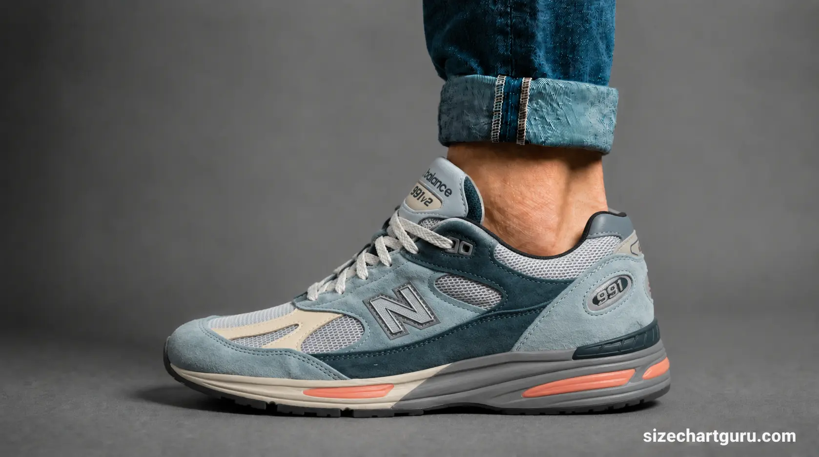 New-Balance-991v2-Silver-Blue -Turbulence