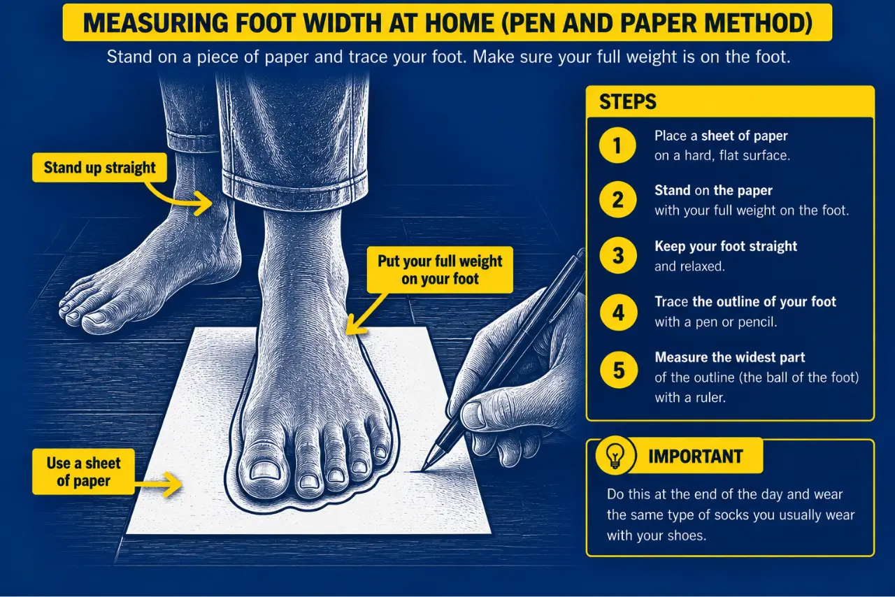 correct-standing-position-measuring-foot-on-paper