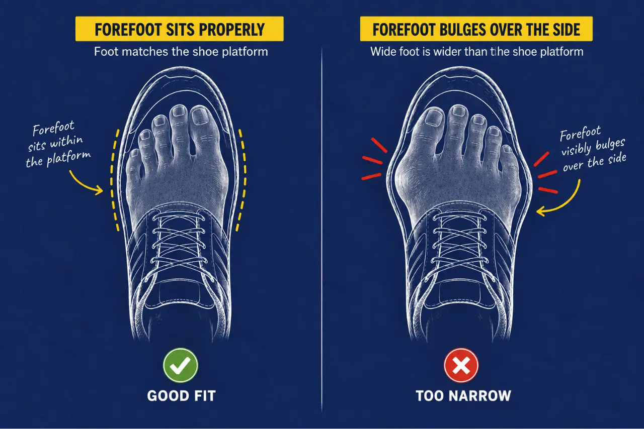 forefoot-shoe-platform-fit-vs-bulging-over-side